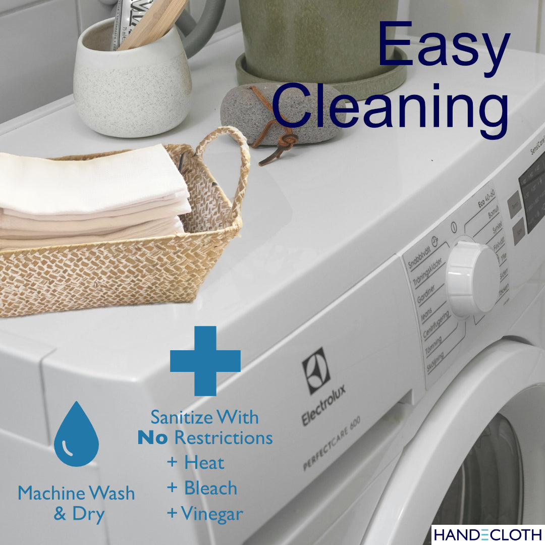 East to clean organic eco-friendly hand towels for use in the kitchen and bathroom
