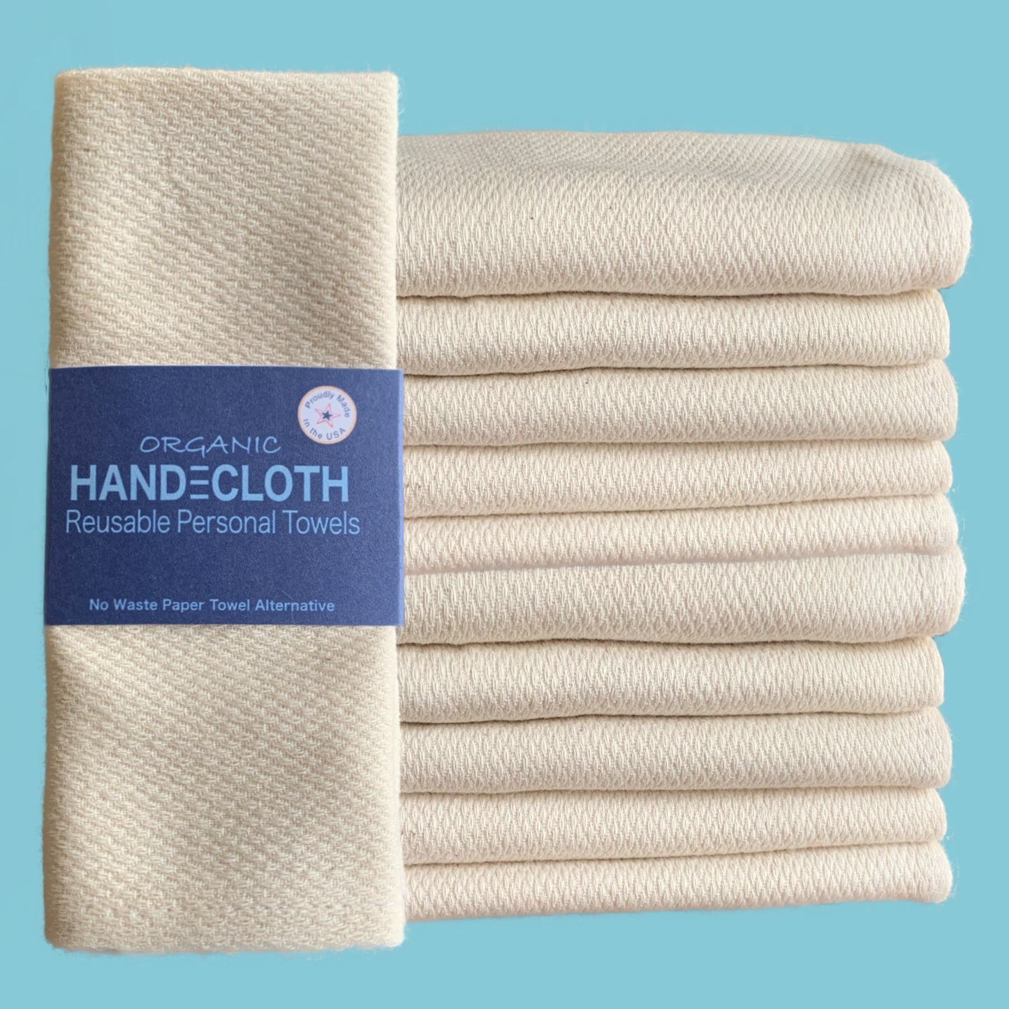 HANDECLOTH ORGANIC PAPER TOWEL ALTERNATIVES 12 PACKAGE