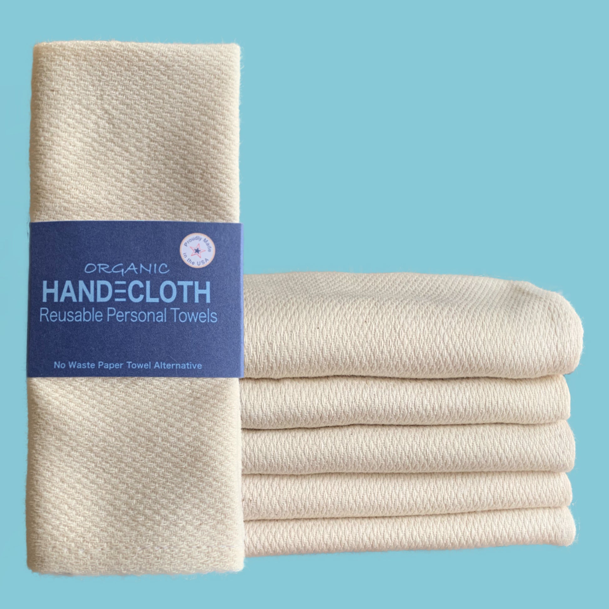 HANDECLOTH ORGANIC REUSABLE PAPERLESS TOWELS 6 PACK