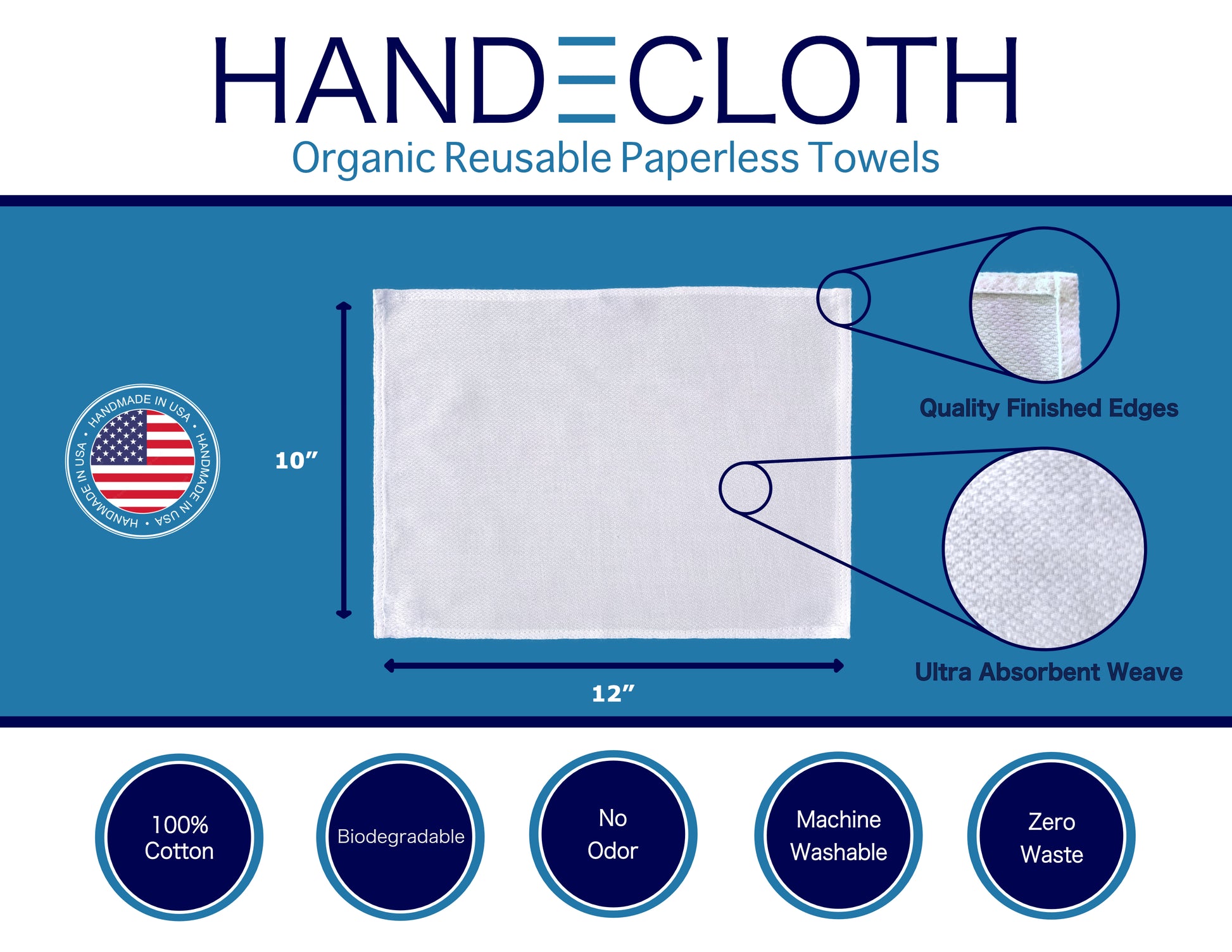 Handecloth Alternative to Microfiber Cloth that is natural and  cleans easily