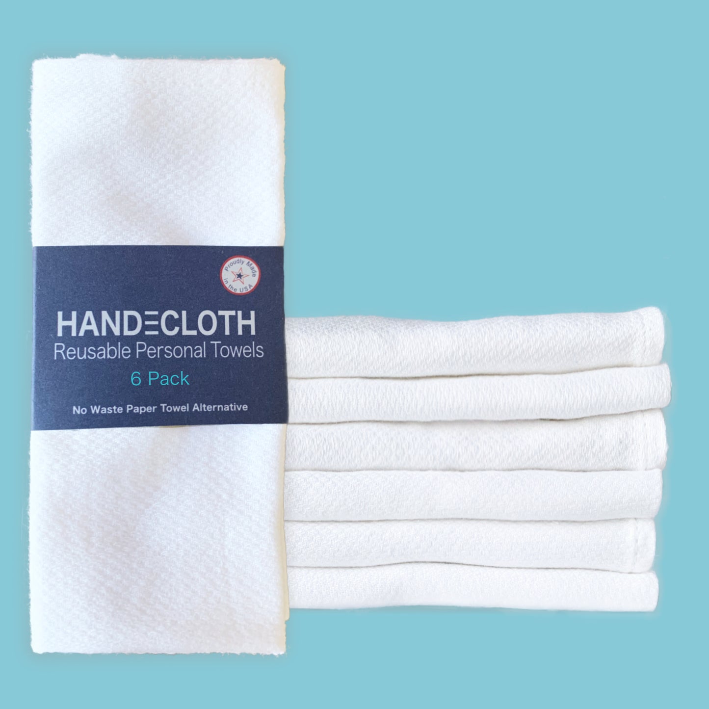 REUSABLE PERSONAL TOWEL BY HANDECLOTH  6 PACK