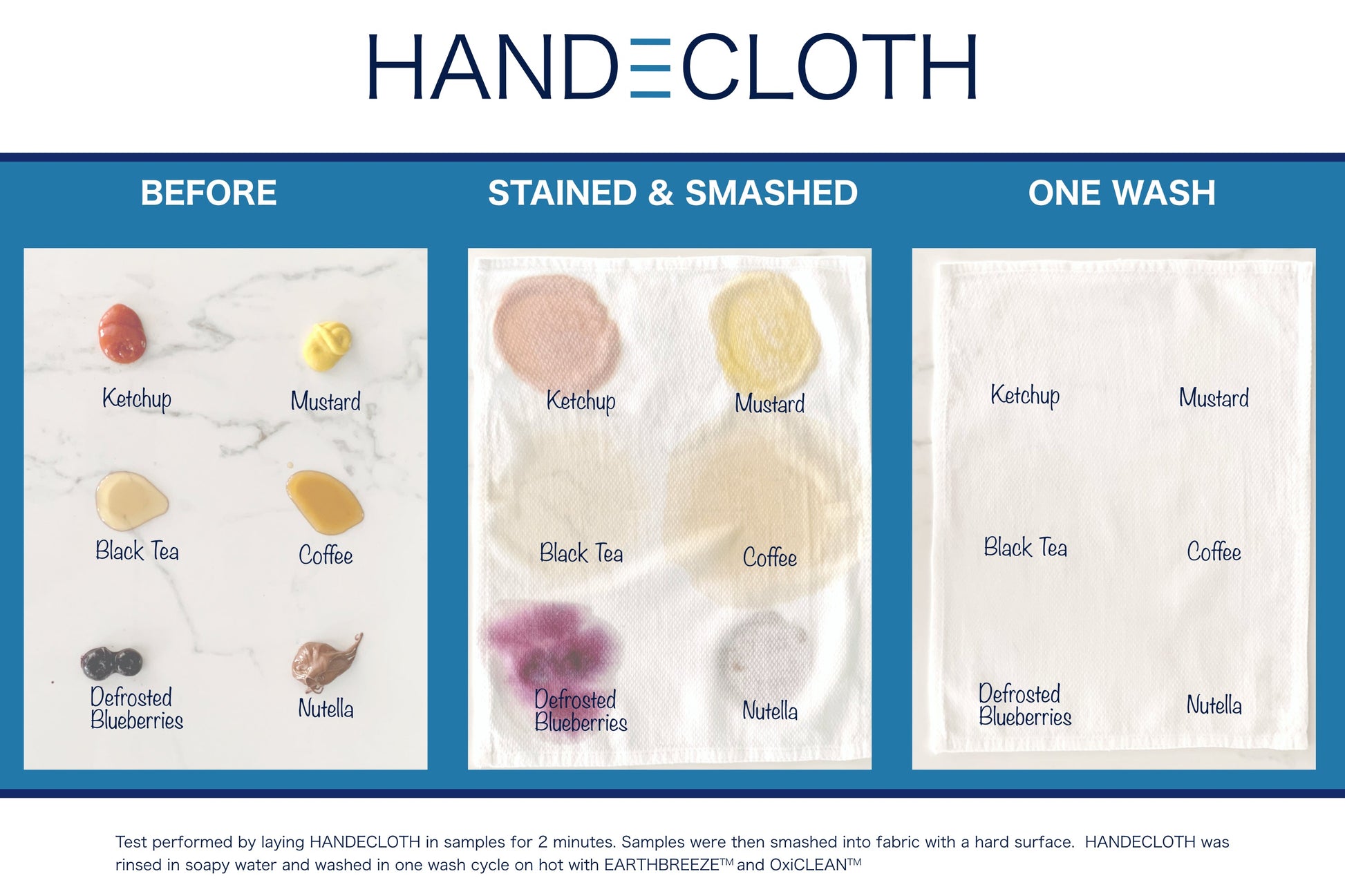 Handecloth Paperless Towel for kitchen  does not hold onto stain and can be washed easily