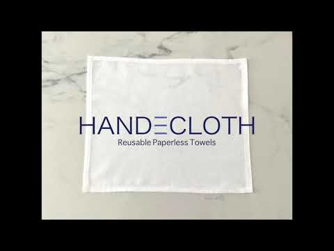 Handecloth Reusable Paperless Towels shown to absorb water the same as paper towels